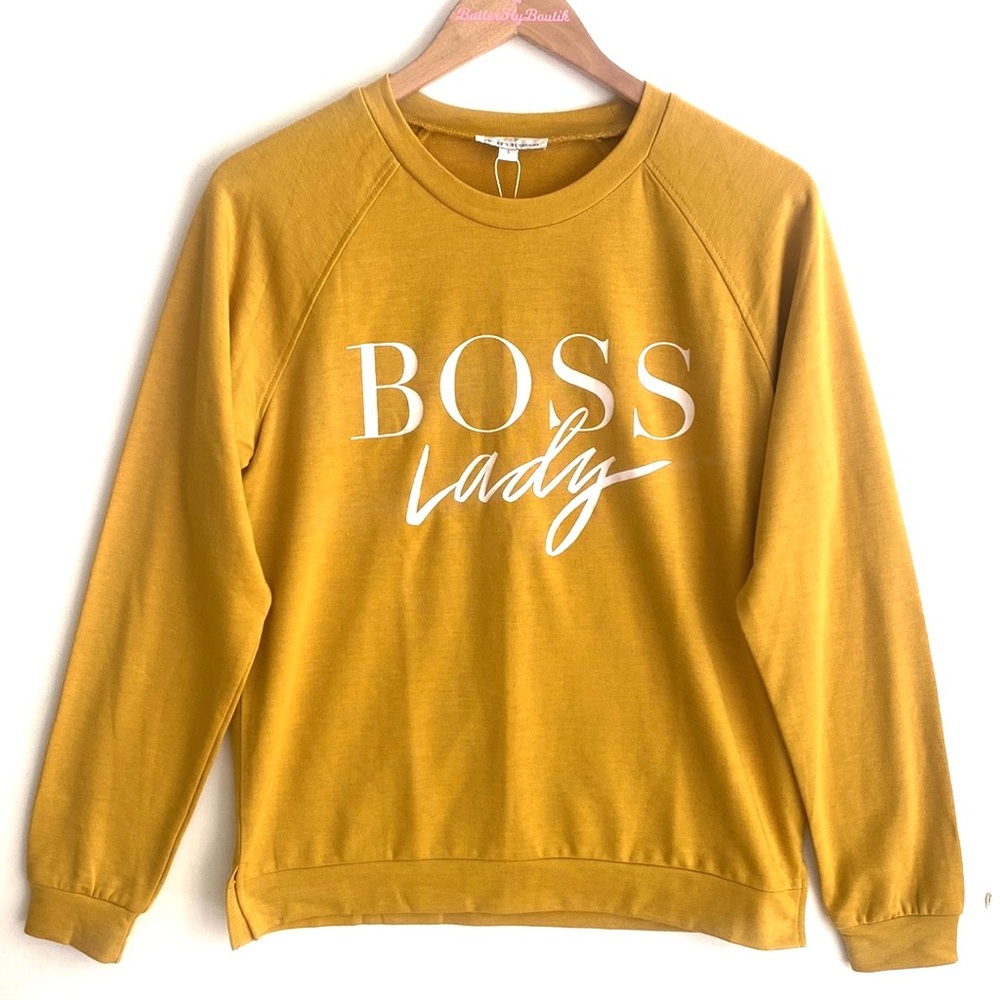 (A53) Baileys Blossoms Boss Lady Oversized Long-sleeve Sweatshirt, Sz Small, NWT